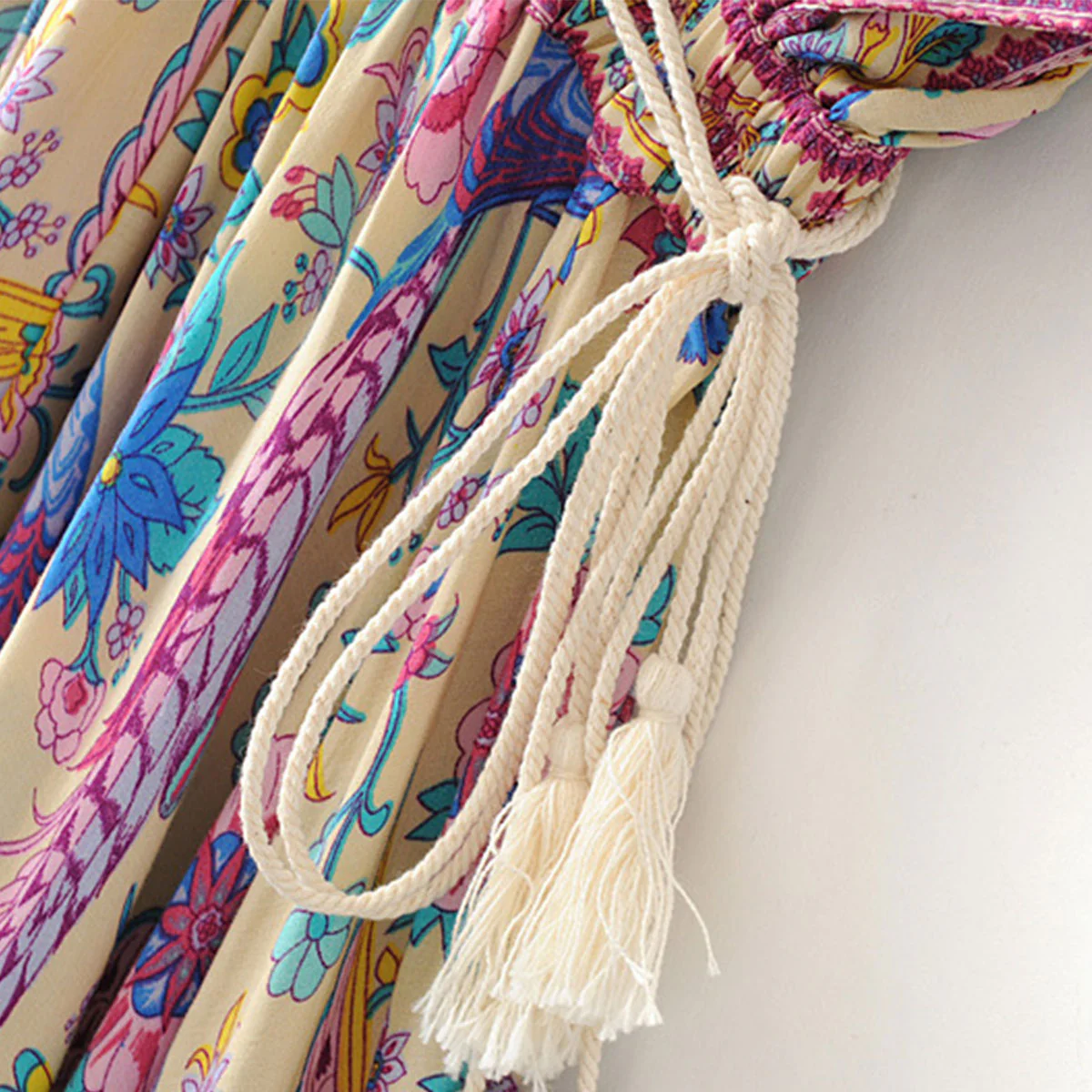 Songbird Boho Floral Print Midi Dress