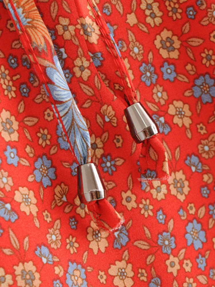 Wild Blooms Boho Floral Print Mini Dress