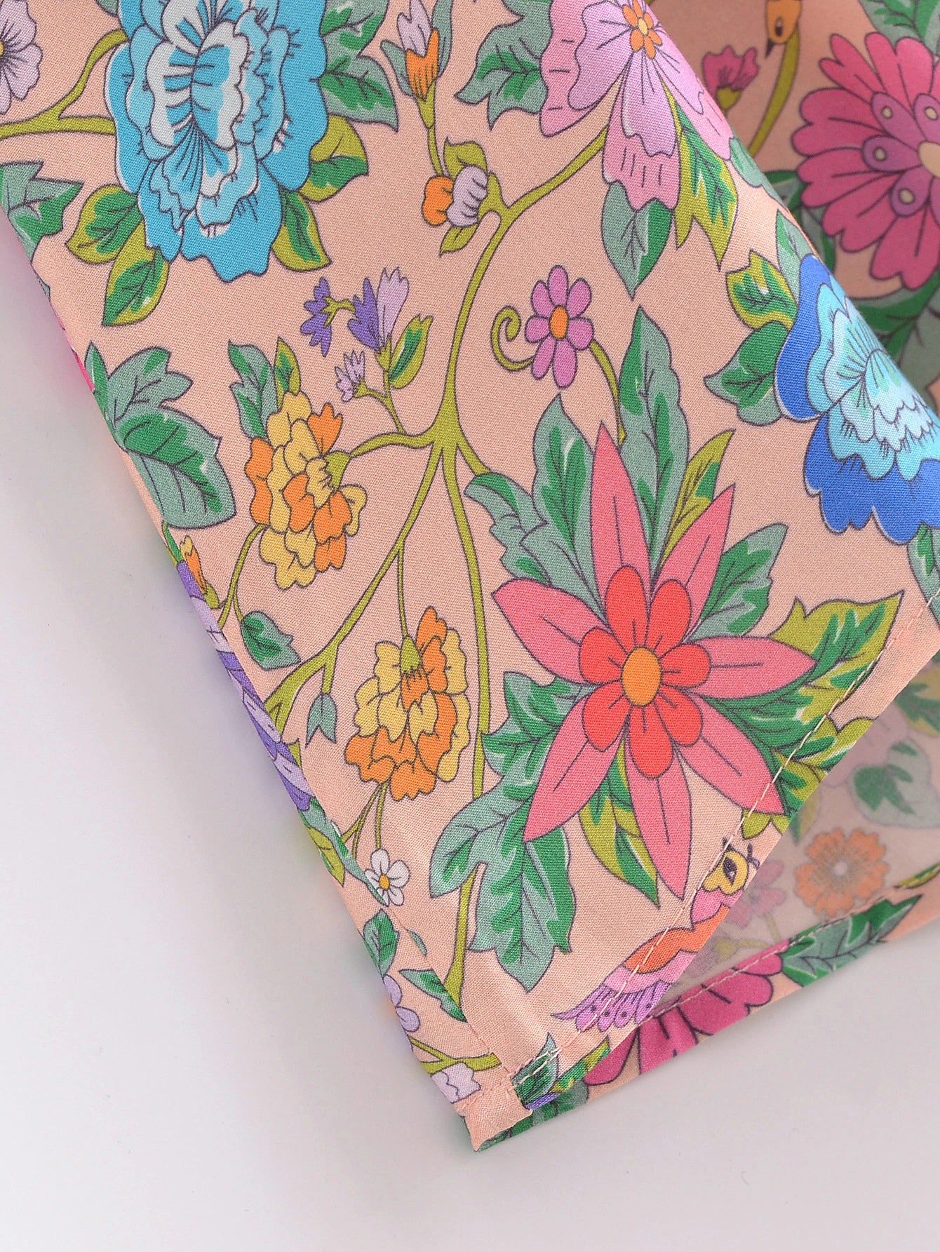 Pink Wonderland Boho Floral Print Long Sleeve Maxi Dress