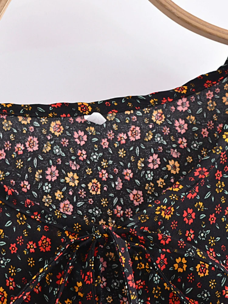 Wild Blooms Boho Floral Print Mini Dress