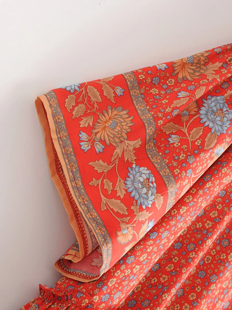 Wild Blooms Boho Floral Print Mini Dress