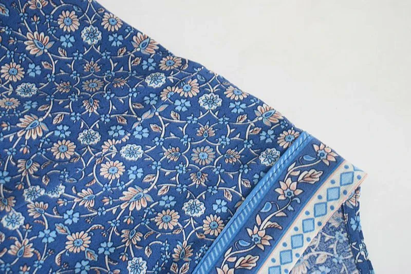 Meadowland Boho Floral Print Midi Dress