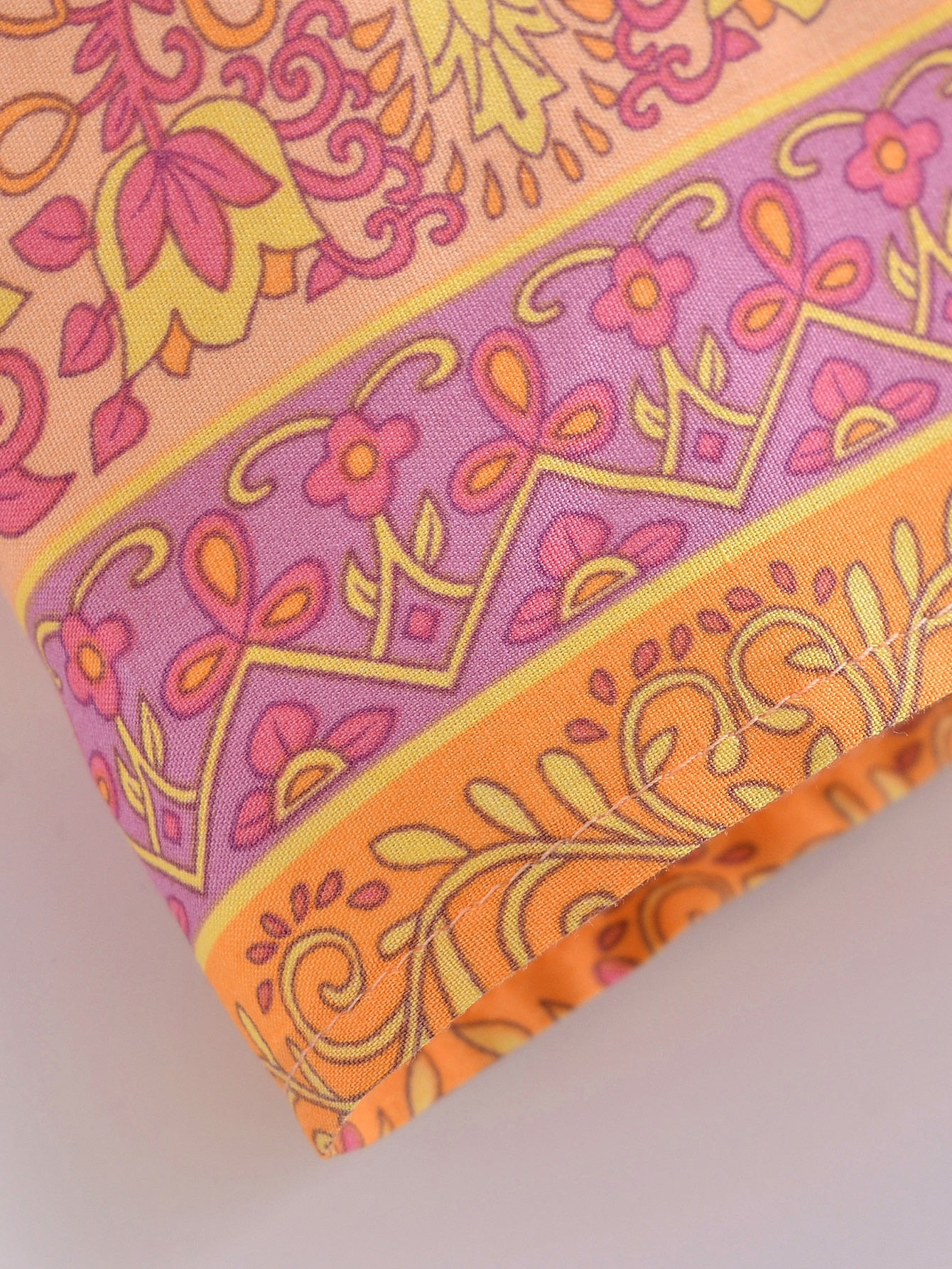 Sweetest Orange Boho Floral Print Long Sleeve Mini Dress