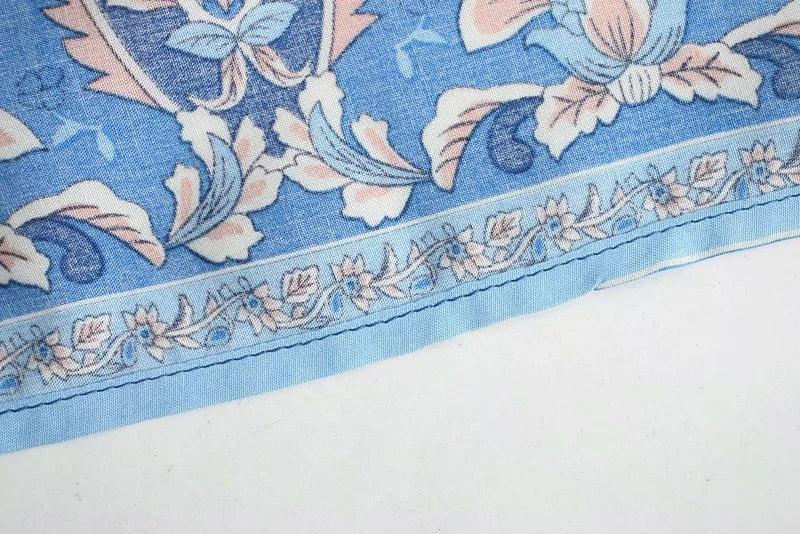 Meadowland Boho Floral Print Midi Dress